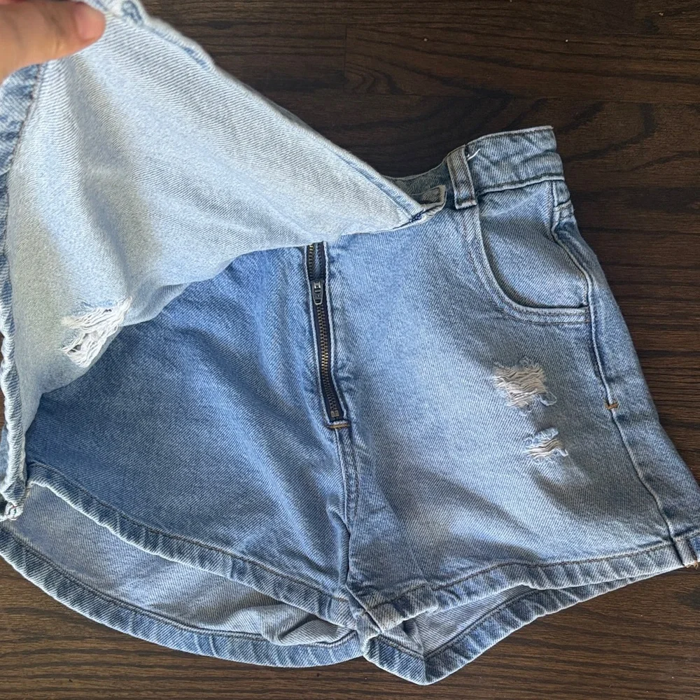 Zara Light Blue Denim Mini Skirt - Picture 2 of 5